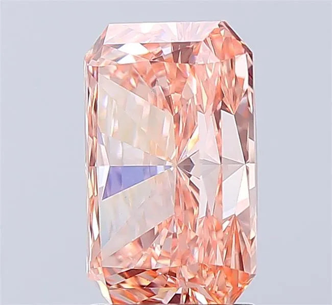 3.05ct Radiant Lab Grown Diamond (Colour Fancy Vivid Orangey Pink, Clarity VS1, IGI Certified)