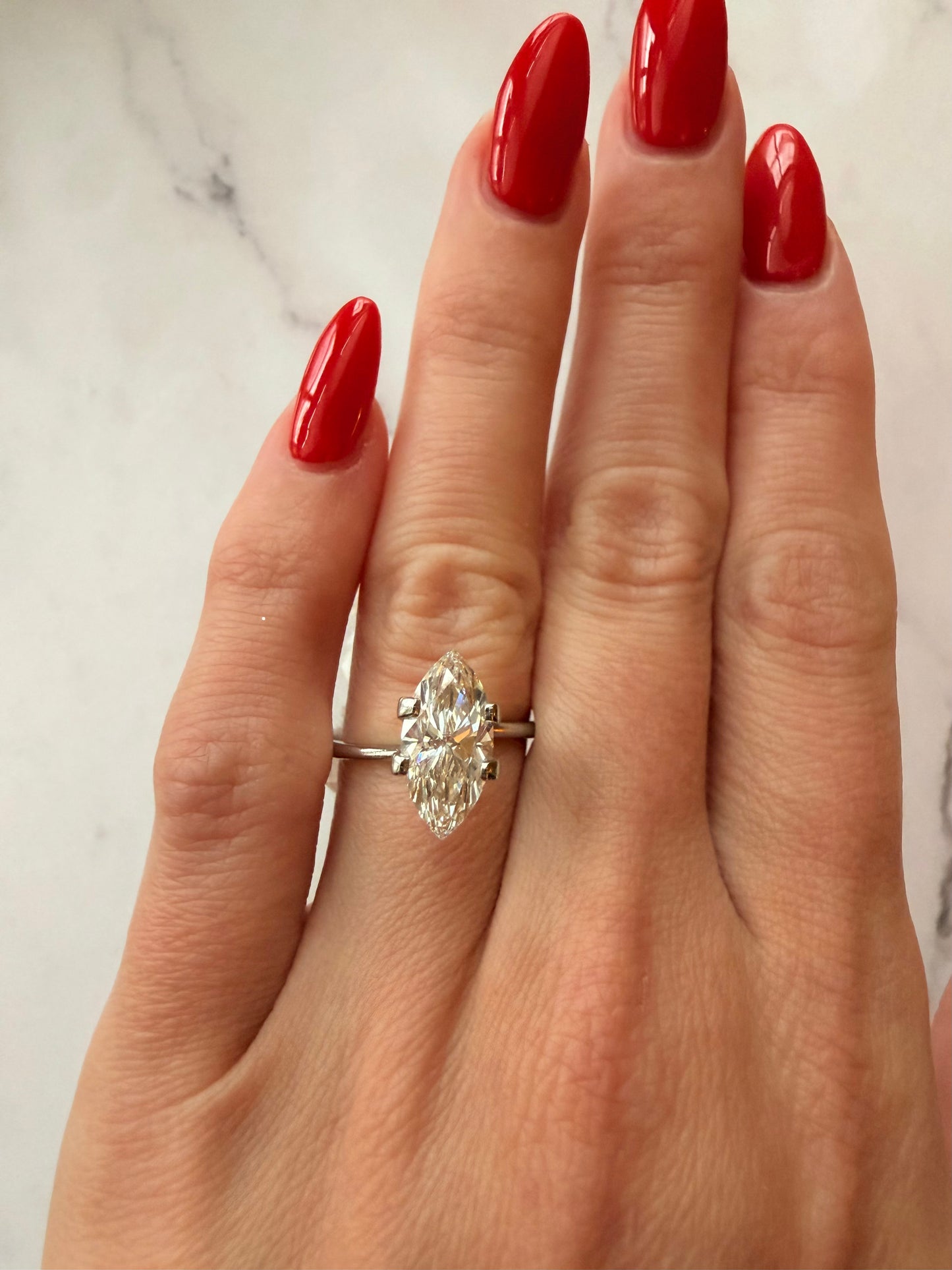 Marquise 2.00 CT G VVS2 EX Lab Grown Diamond