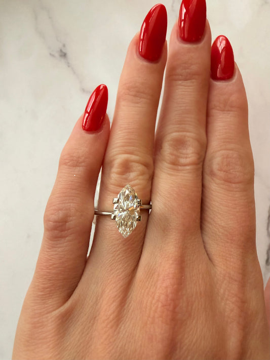 Marquise 2.00 CT G VVS2 EX Lab Grown Diamond